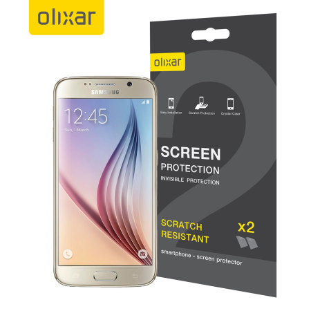 Olixar samsung galaxy s6 screen protector 2 in 1 pack olixar samsung galaxy s6 screen protector 2 in 1 pack the front