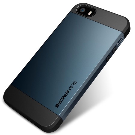 Spigen Slim Armor S Case for iPhone 5S / 5 - Metal Slate :: MobileZap