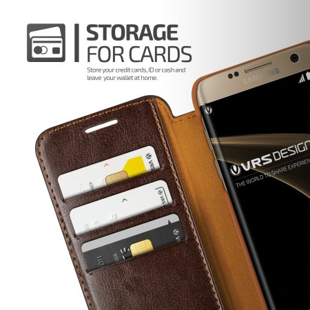 Vrs design dandy leather style galaxy s7 edge wallet case brown vrs design dandy leather style galaxy s7 edge wallet case brown High Performance New